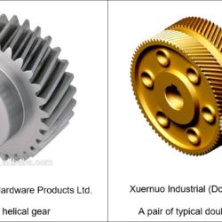 Single helical gear and double helical gear