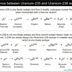 Differences between Uranium-235 and Uranium-238 isotopes